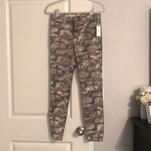 Anthropologie Velvet Camo Skinny Jeans